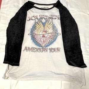 Lucky Brand Journey Band Size Small Cropped Sleeve Top